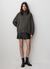 Long-Sleeve Mock-Neck Merino-Blend Sweater