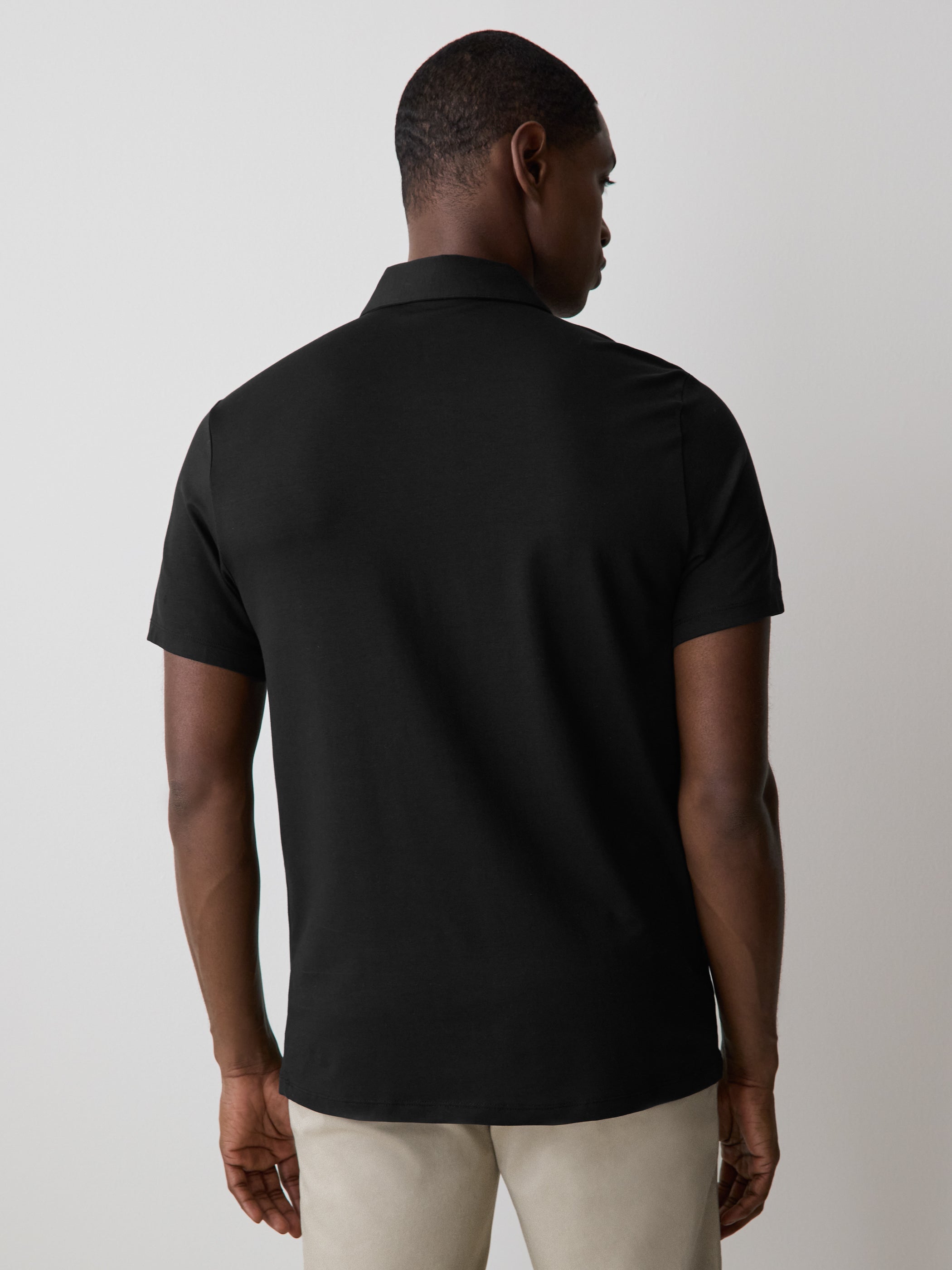 Polo Jersey à Manches Courtes en Coton Supima (R)