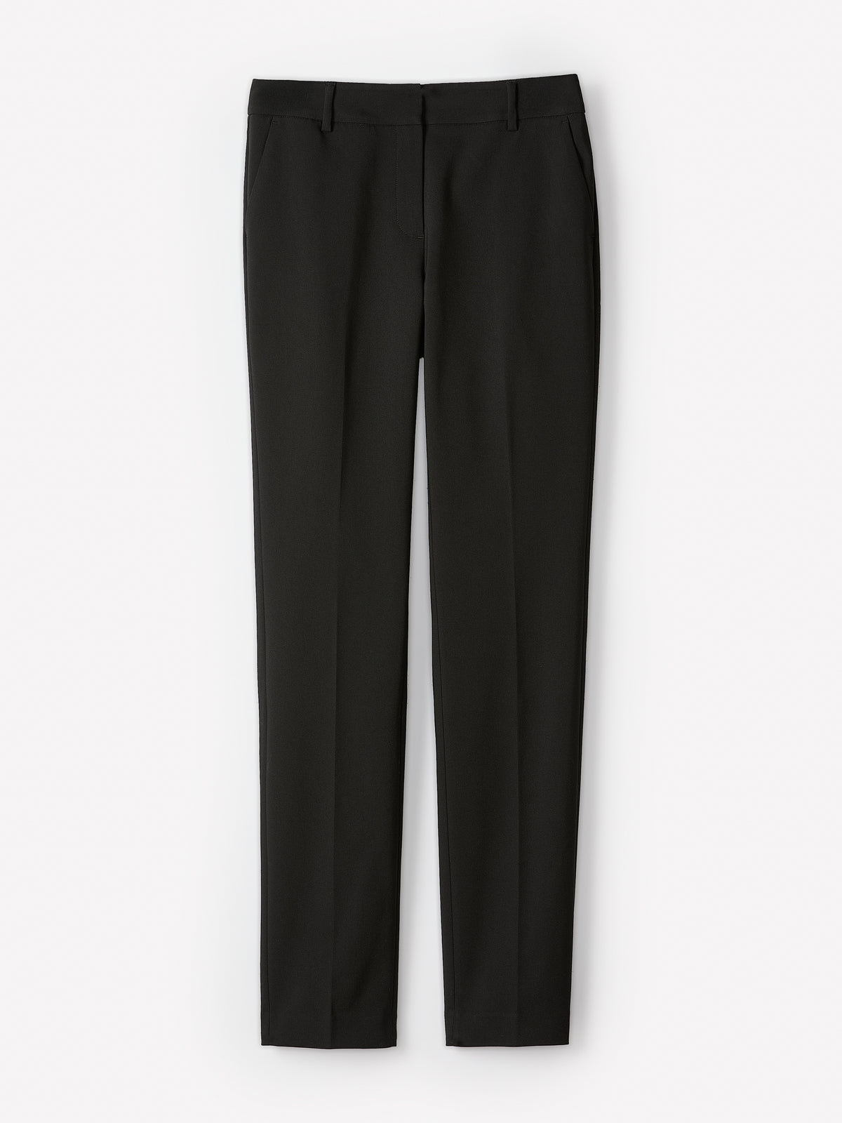 Limitless Black Mid-Rise Long Slim-Leg Signature Fit Pant