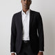 Essential Slim Fit Black Wool-Blend Suit Blazer