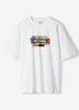 Oversized Short-Sleeve Crew-Neck Tee with Print