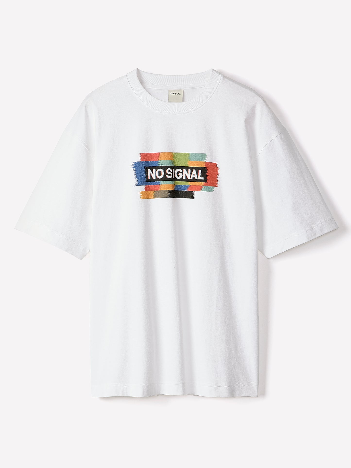 Oversized Short-Sleeve Crew-Neck Tee with Print