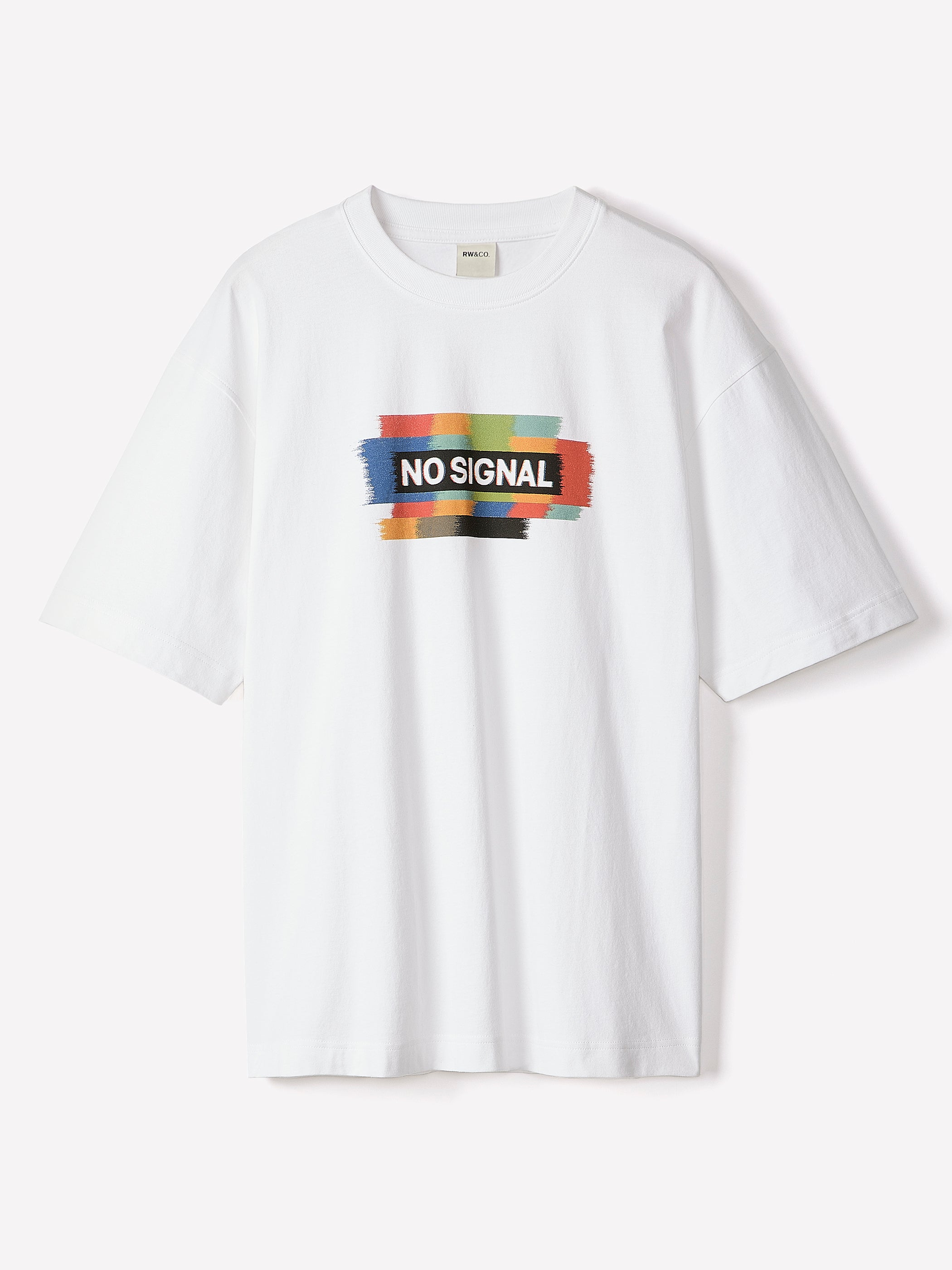 Oversized Short-Sleeve Crew-Neck Tee with Print