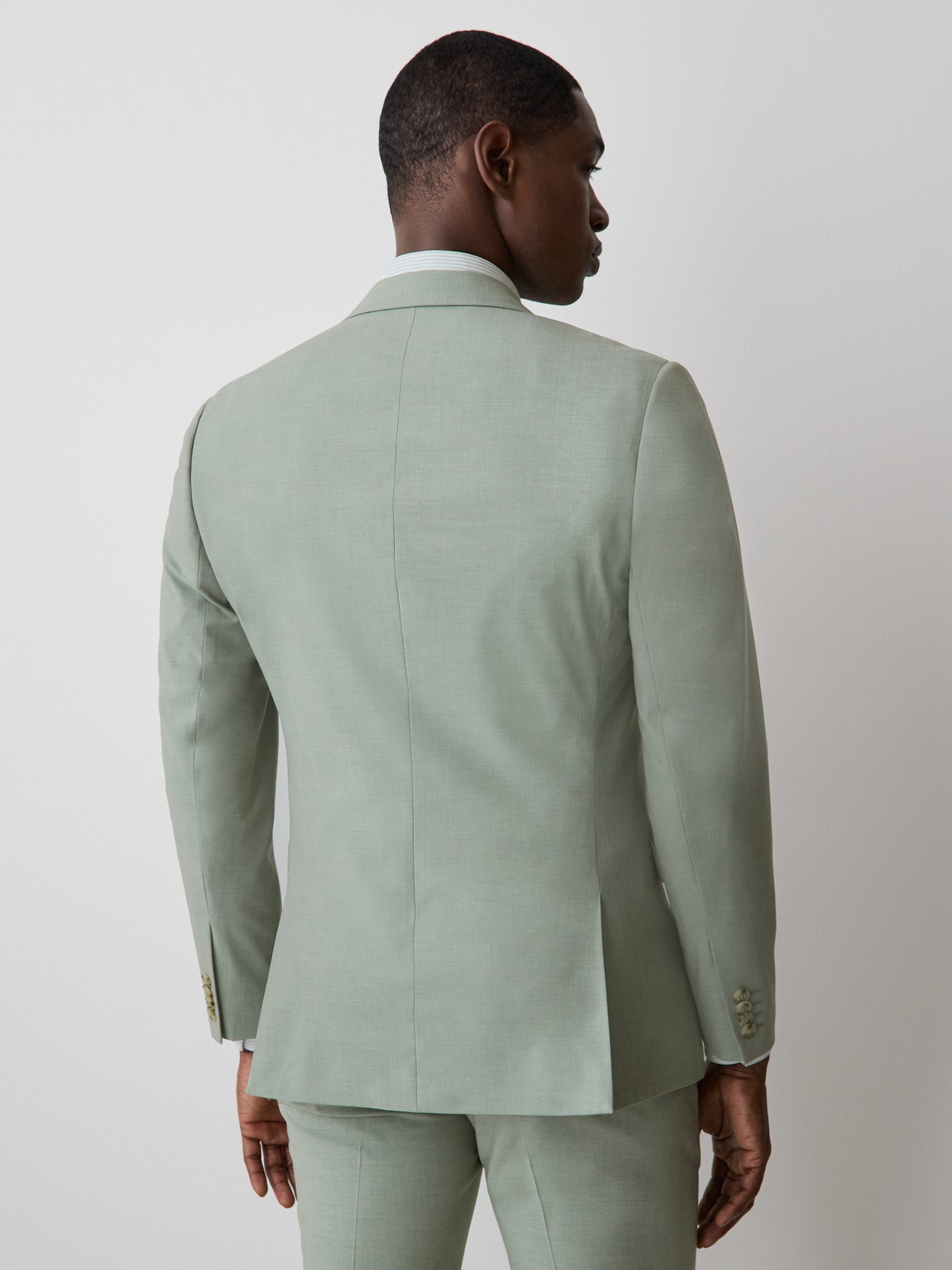 Veston de Complet Menthe à Coupe Étroite