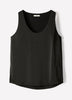 Woven Satin Cami Blouse U Neck