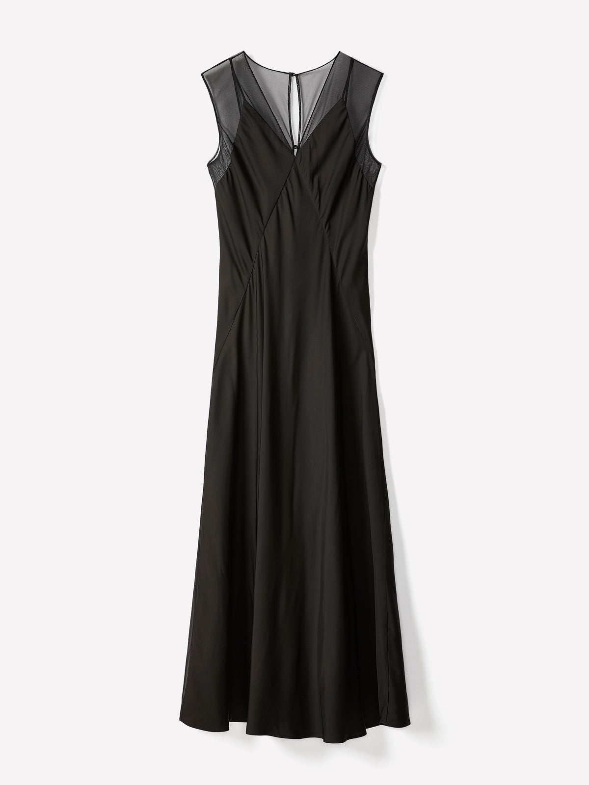 Sleeveless V-Neck Maxi Dress with Sheer Straps