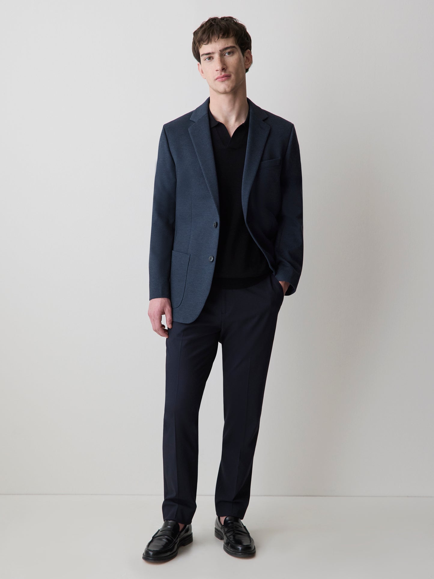 Veston en Tricot à Coupe Étroite