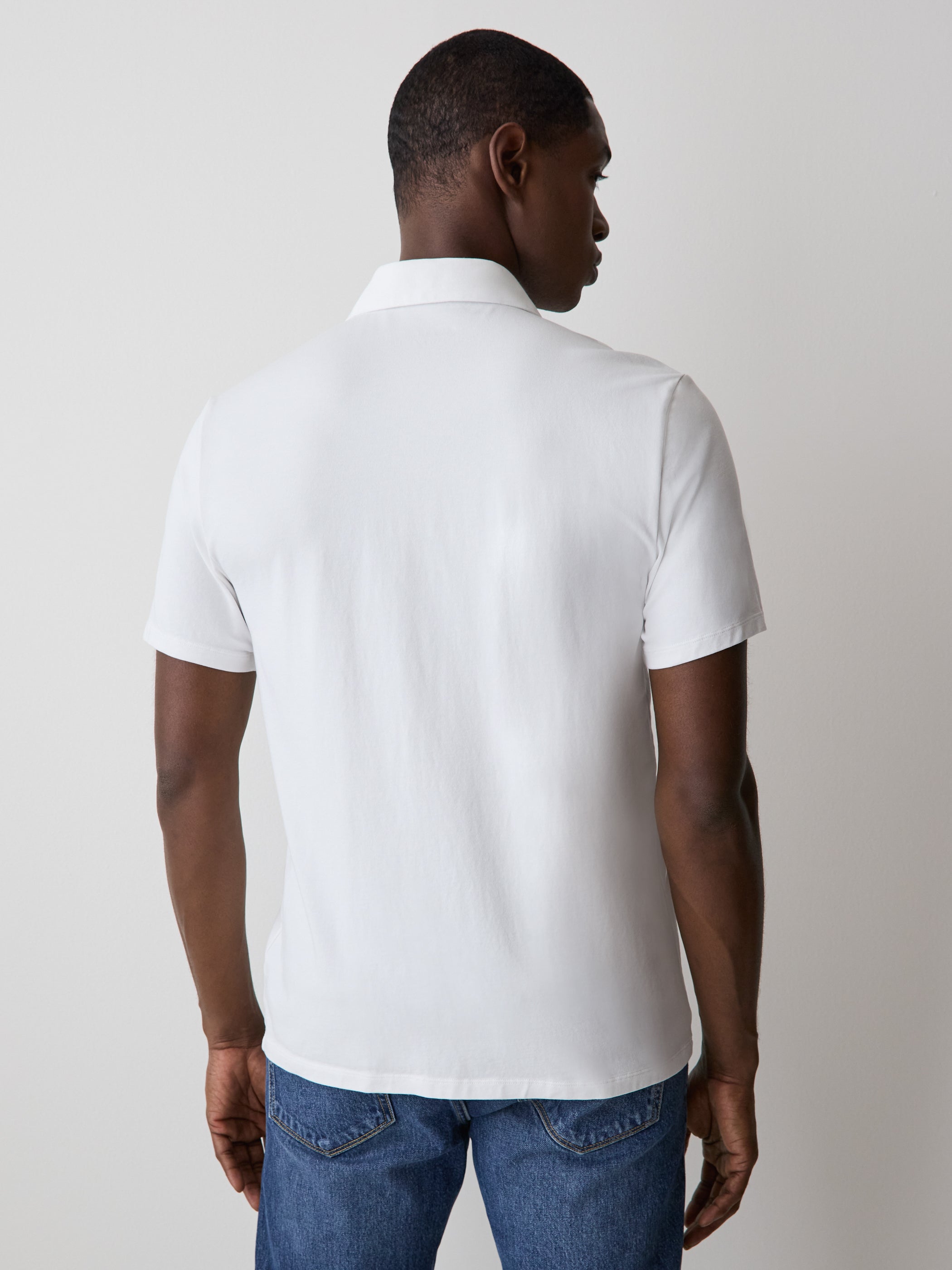 Polo Jersey à Manches Courtes en Coton Supima (R)