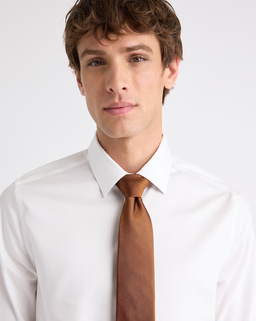 Rust Textured Regular Tie