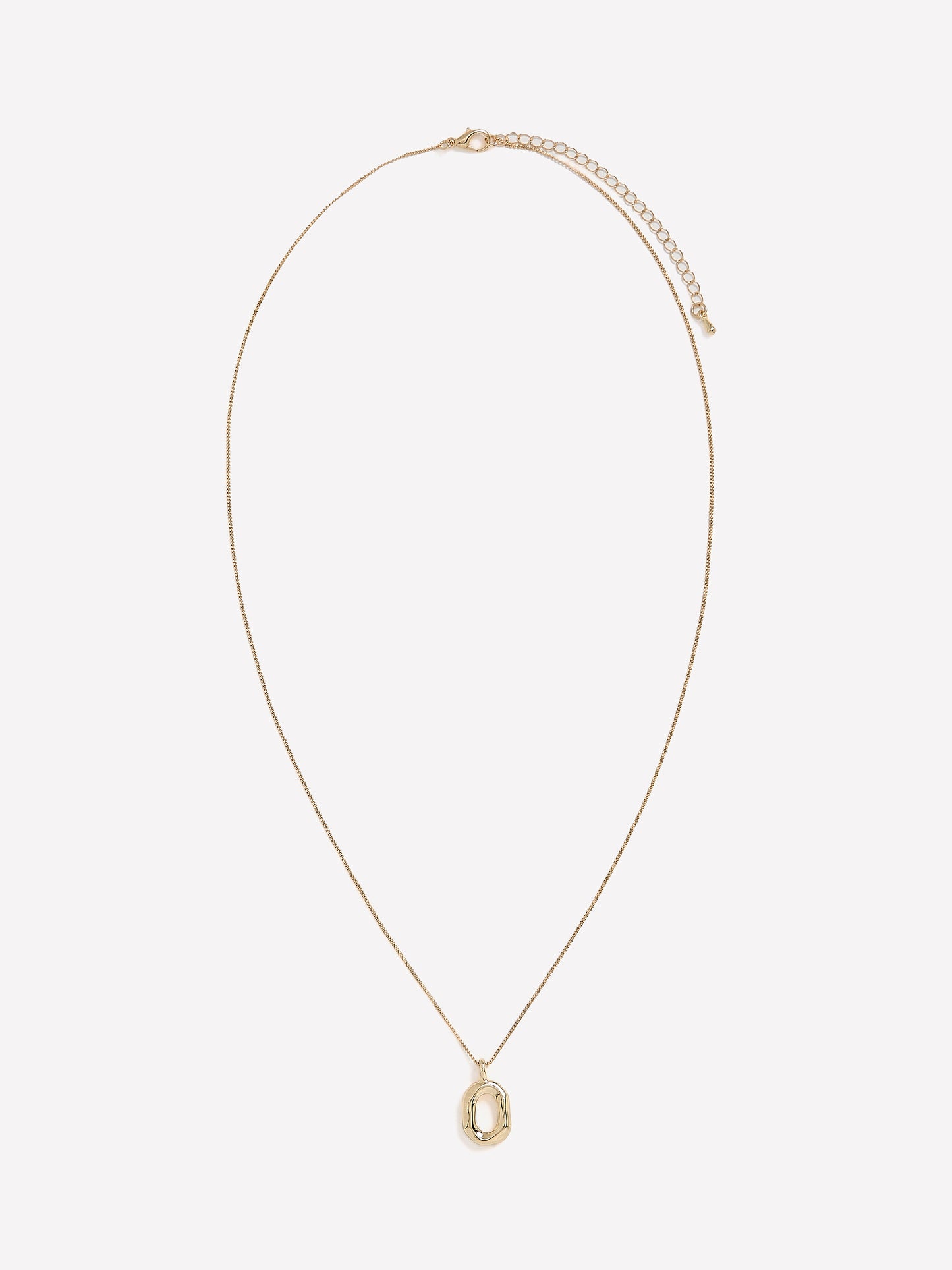 Necklace with Sculptural Metal Pendant