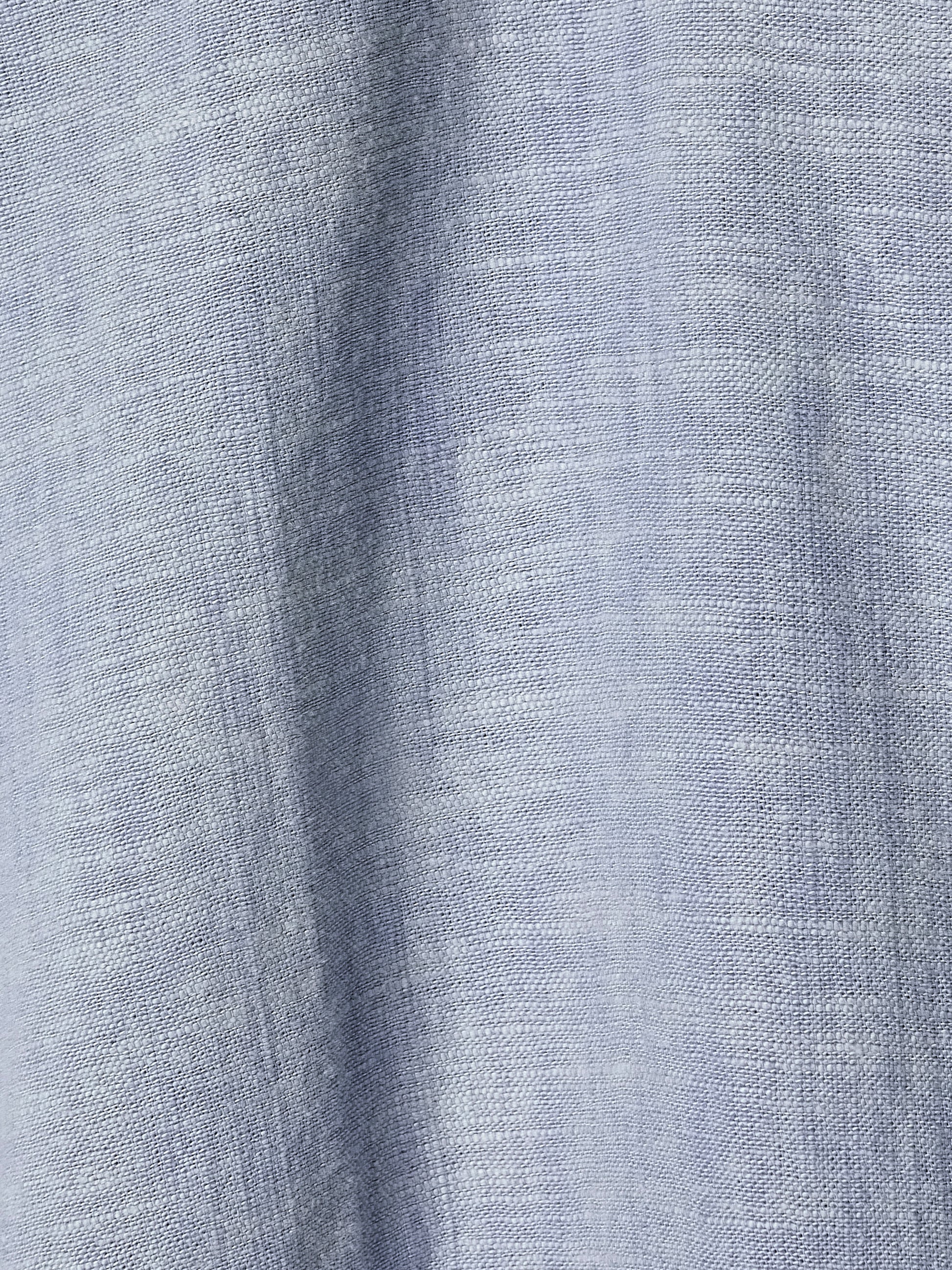 Woven Linen Blend Blouse Extended Sleeve