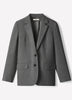 Relaxed-Fit Two-Button Twill Blazer