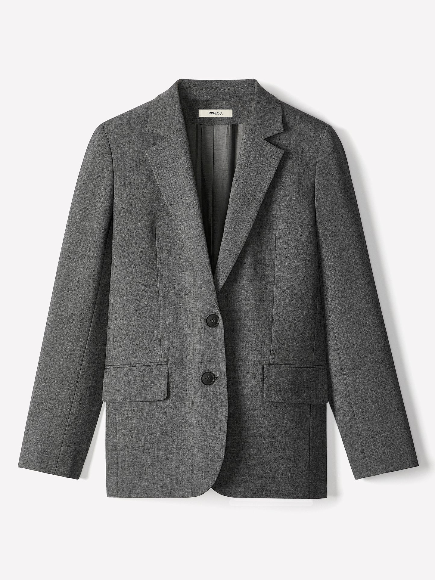 Relaxed-Fit Two-Button Twill Blazer