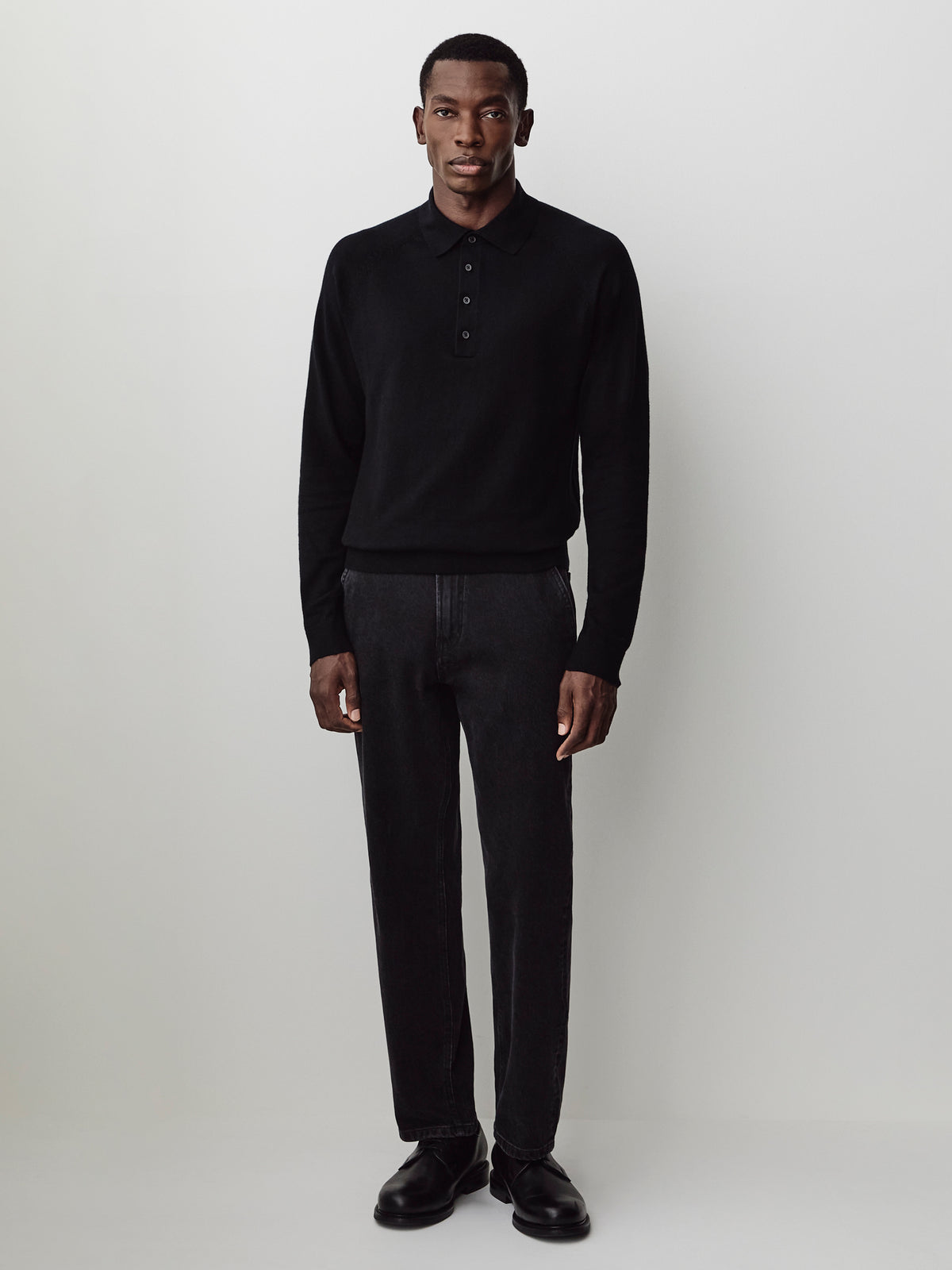 Long-Sleeve Polo Sweater