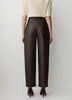 High-Rise Tapered-Leg Faux-Leather Pant