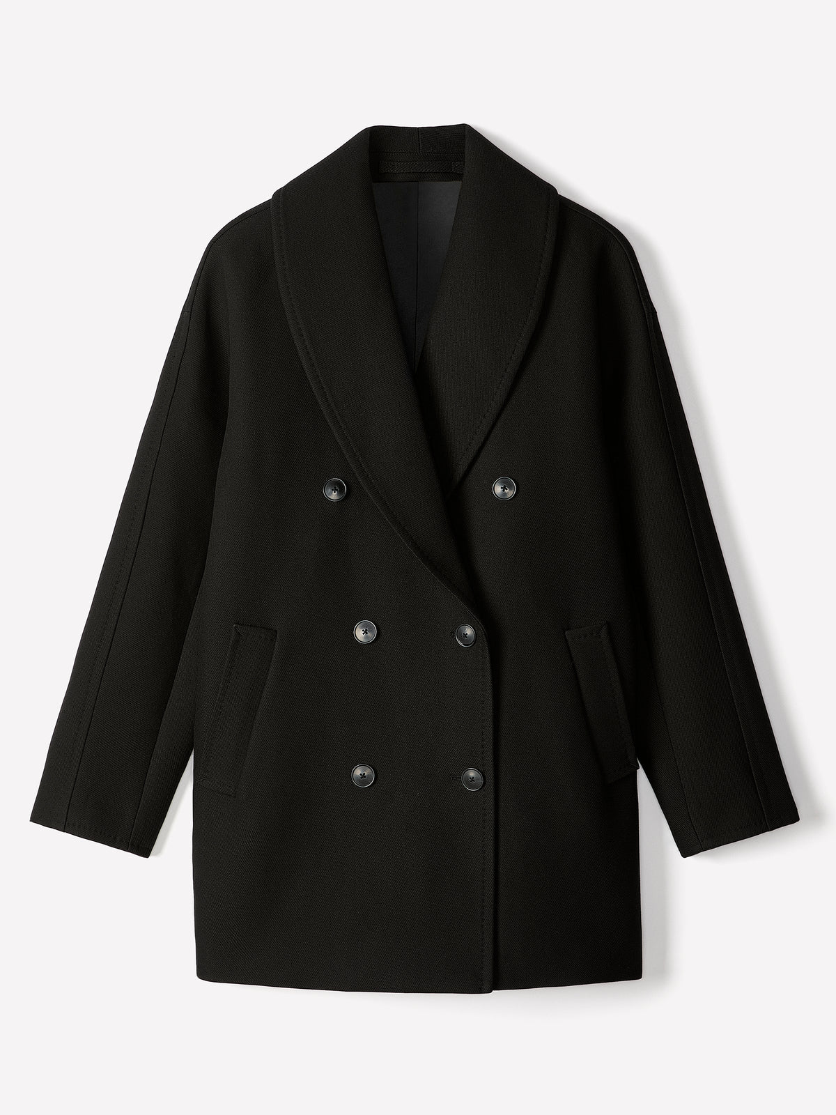 Double-Breasted Twill Coat