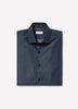 Slim Fit Cotton Shirt with Stand Collar