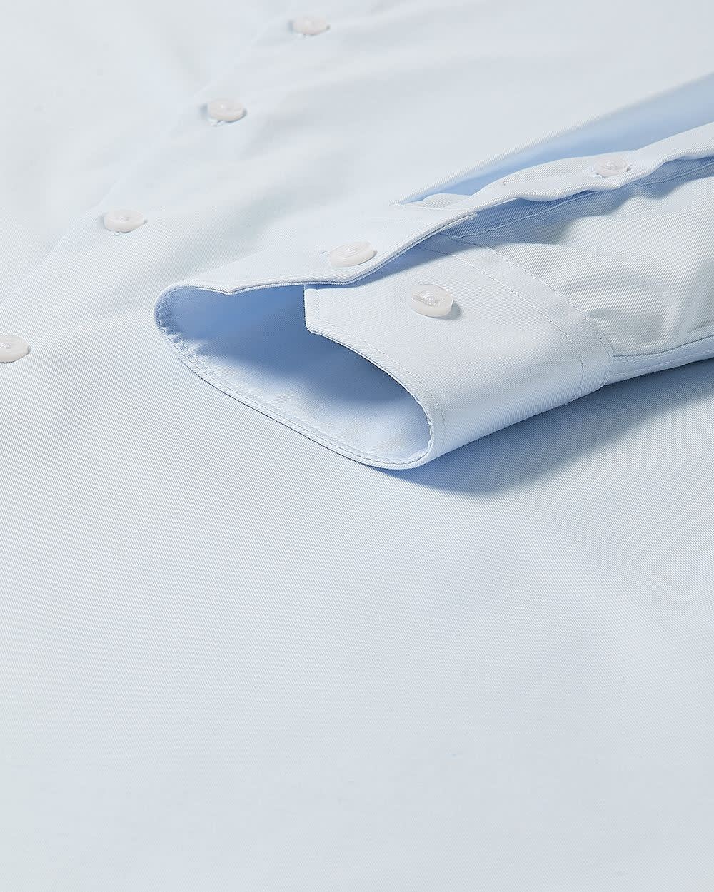 Slim Fit Solid Sateen Dress Shirt