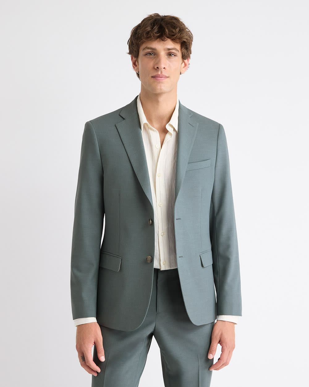 Slim-Fit Agave Suit Blazer
