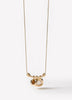 Short Necklace With Semi-Precious Stone Pendant