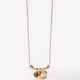 Short Necklace With Semi-Precious Stone Pendant