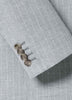 Tailored Fit Double-Breasted Striped Suit Blazer