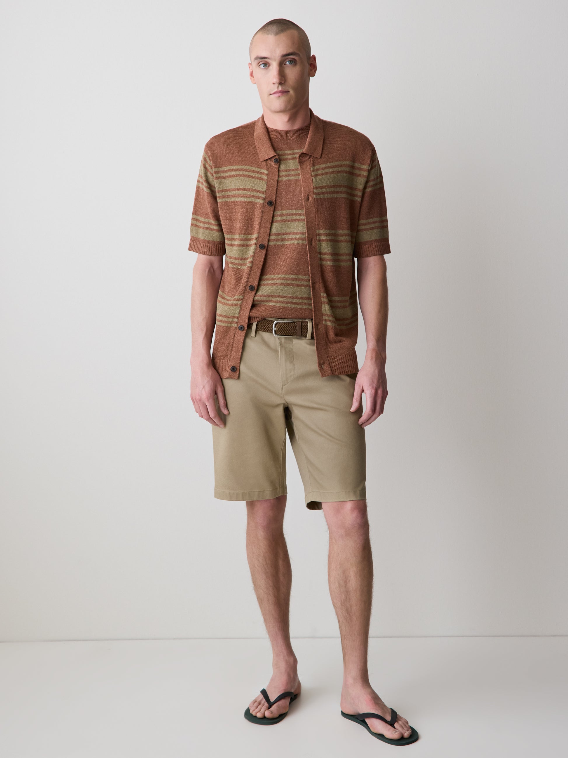 Linen-Blend Sleeveless Crew-Neck Sweater