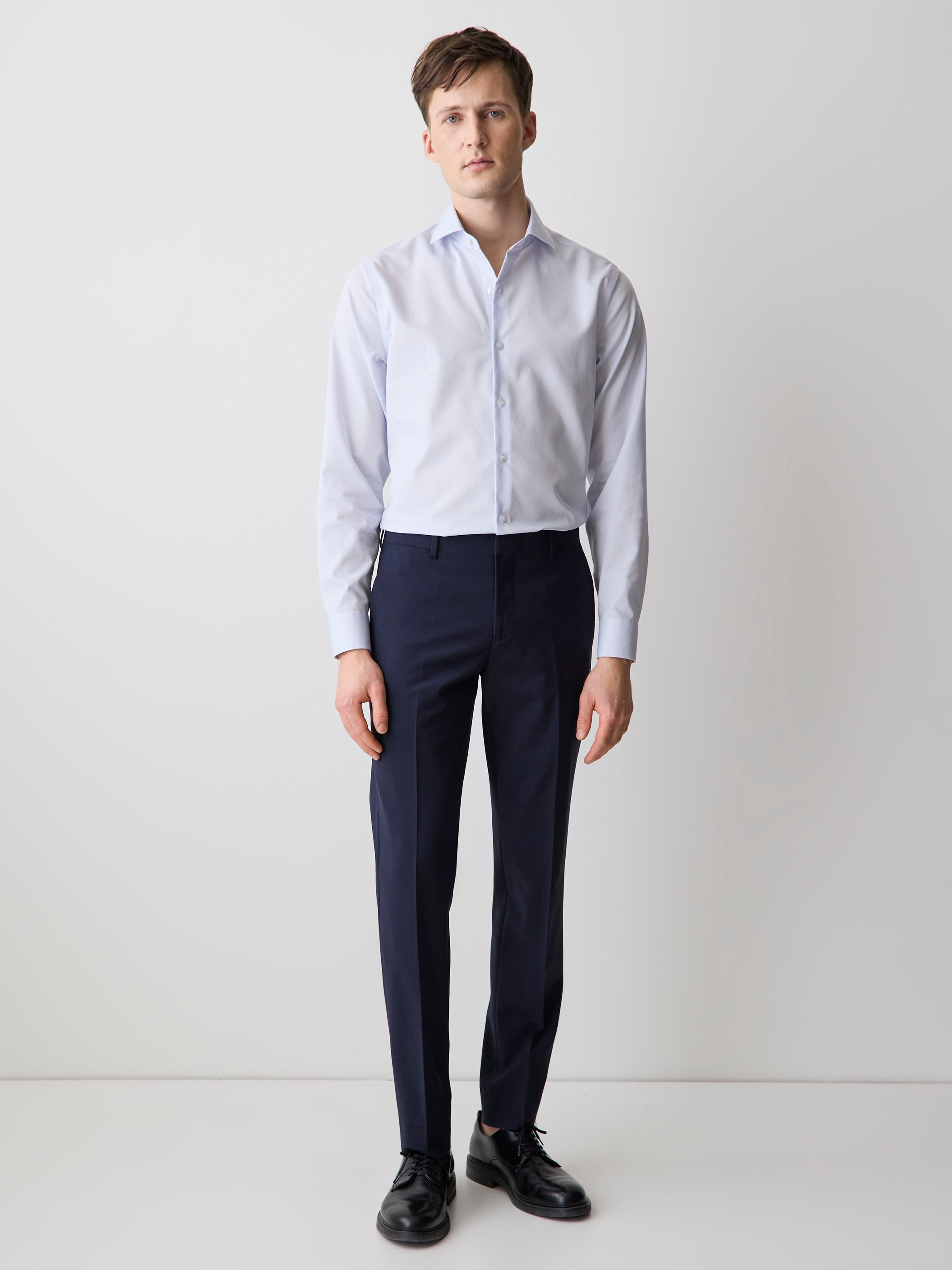 Slim Fit Dotted Dress Shirt