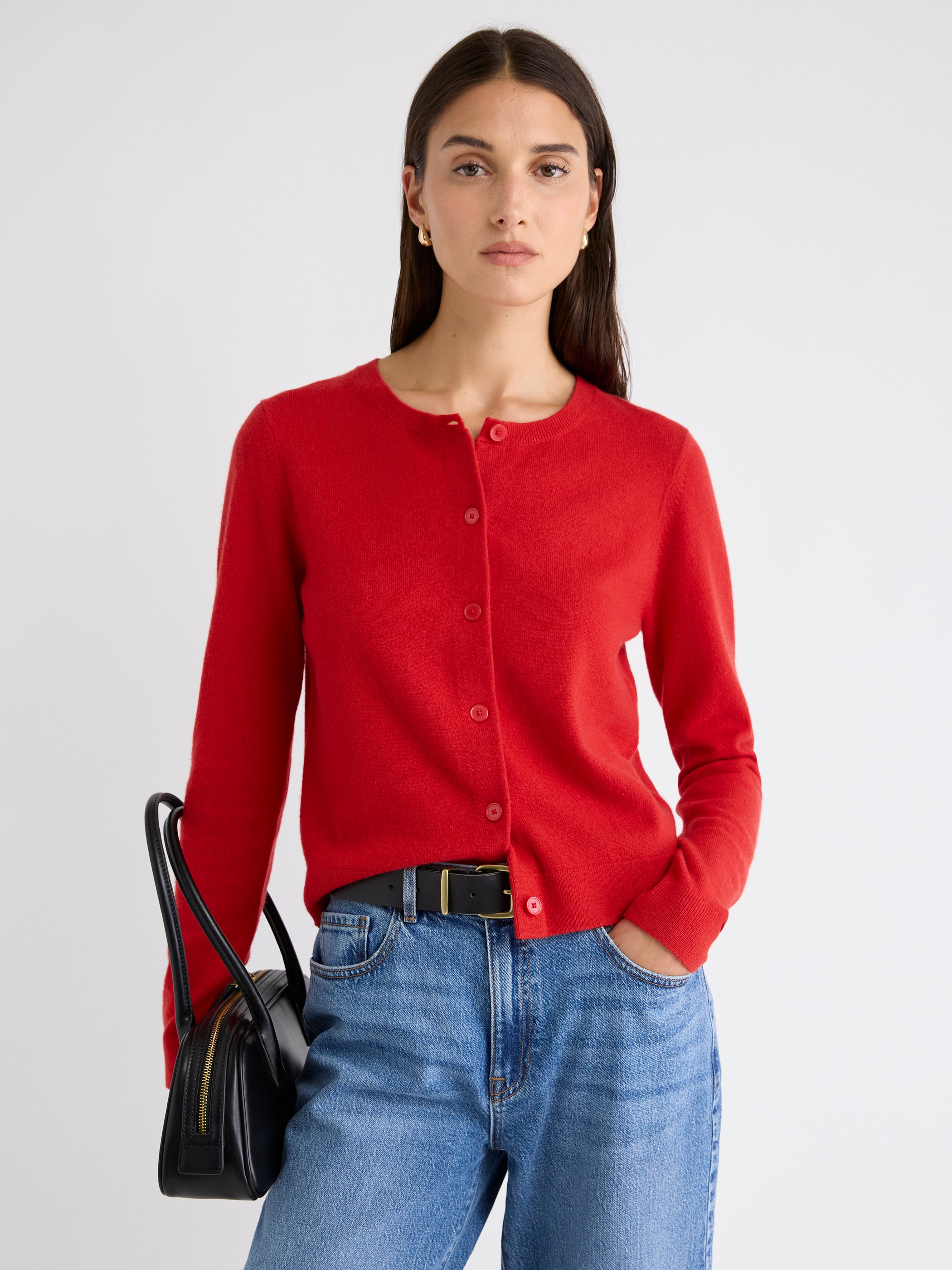 Merino Wool Button-Down Cardigan