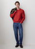 Knit Crewneck Sweater Cotton Cashmere Blend