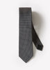 Men's Skinny Silk Woven Tie with Micro Square Geo Pattern