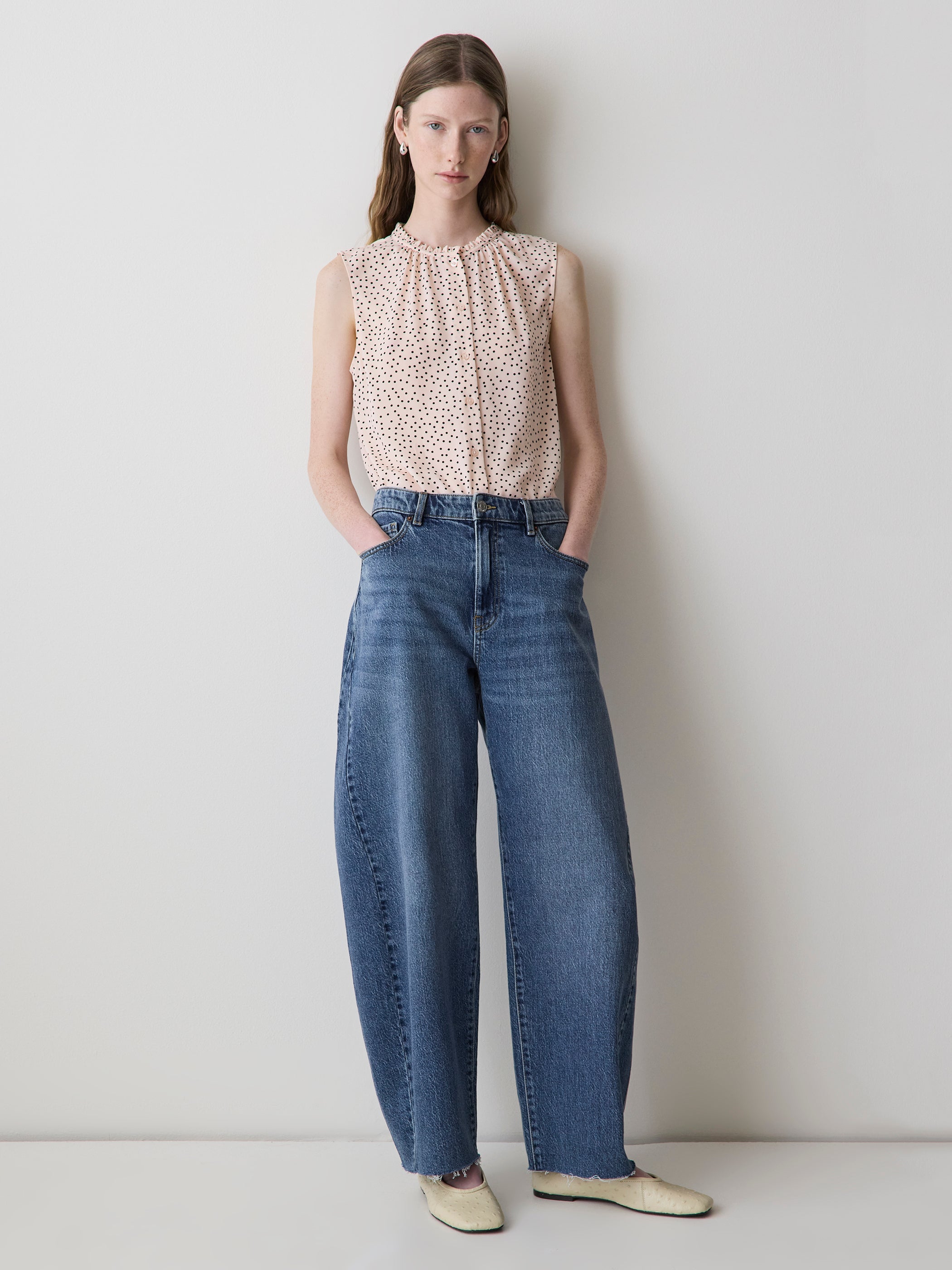 Blouse Boutonnée Sans Manches