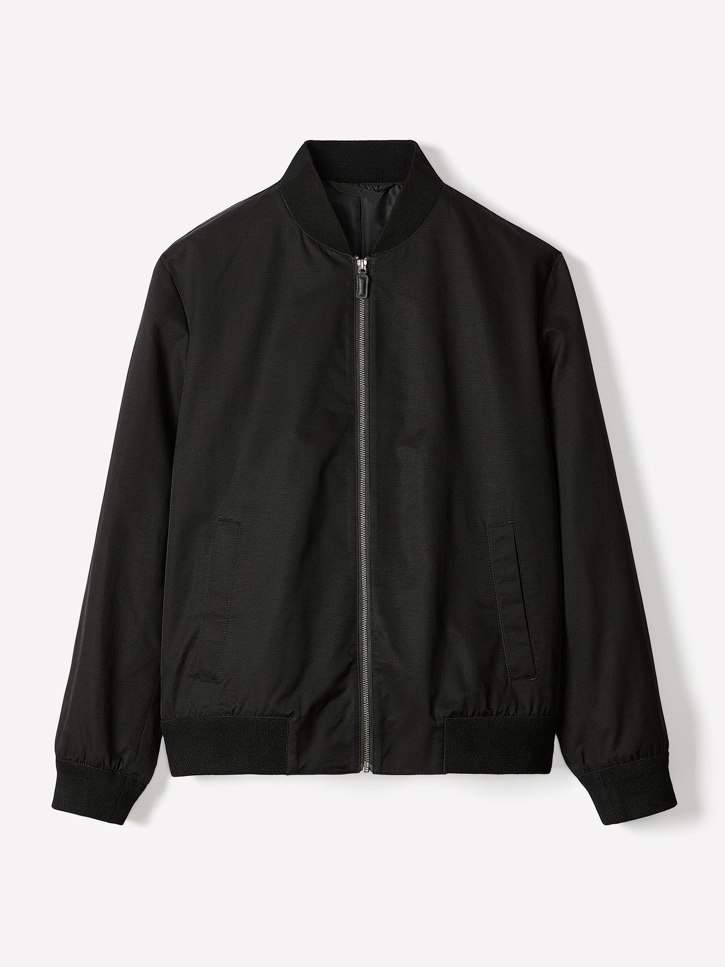 Black Twill Bomber Jacket