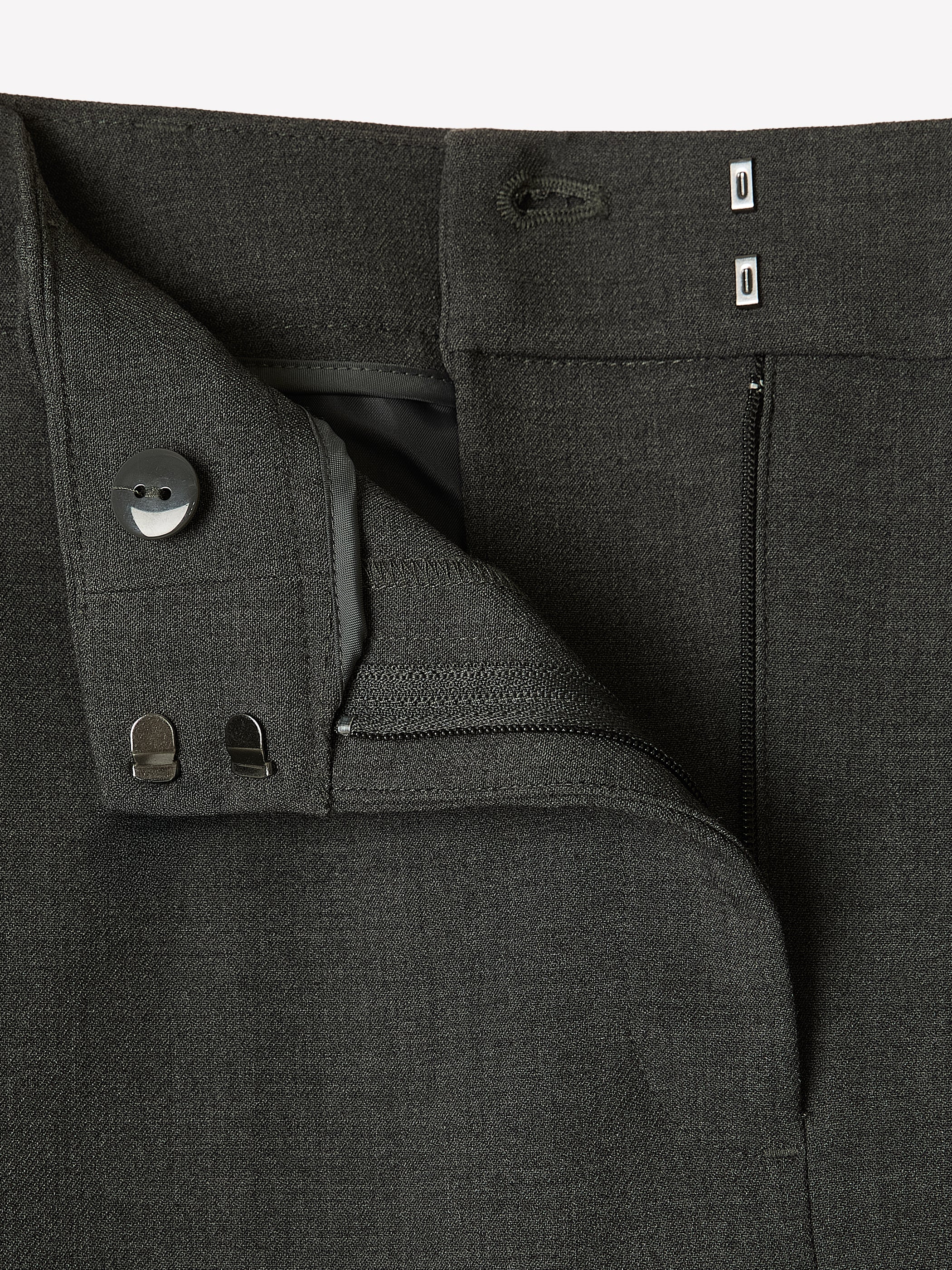 Pantalon en Sergé Épais à Taille Mi-Haute et Jambe Large 