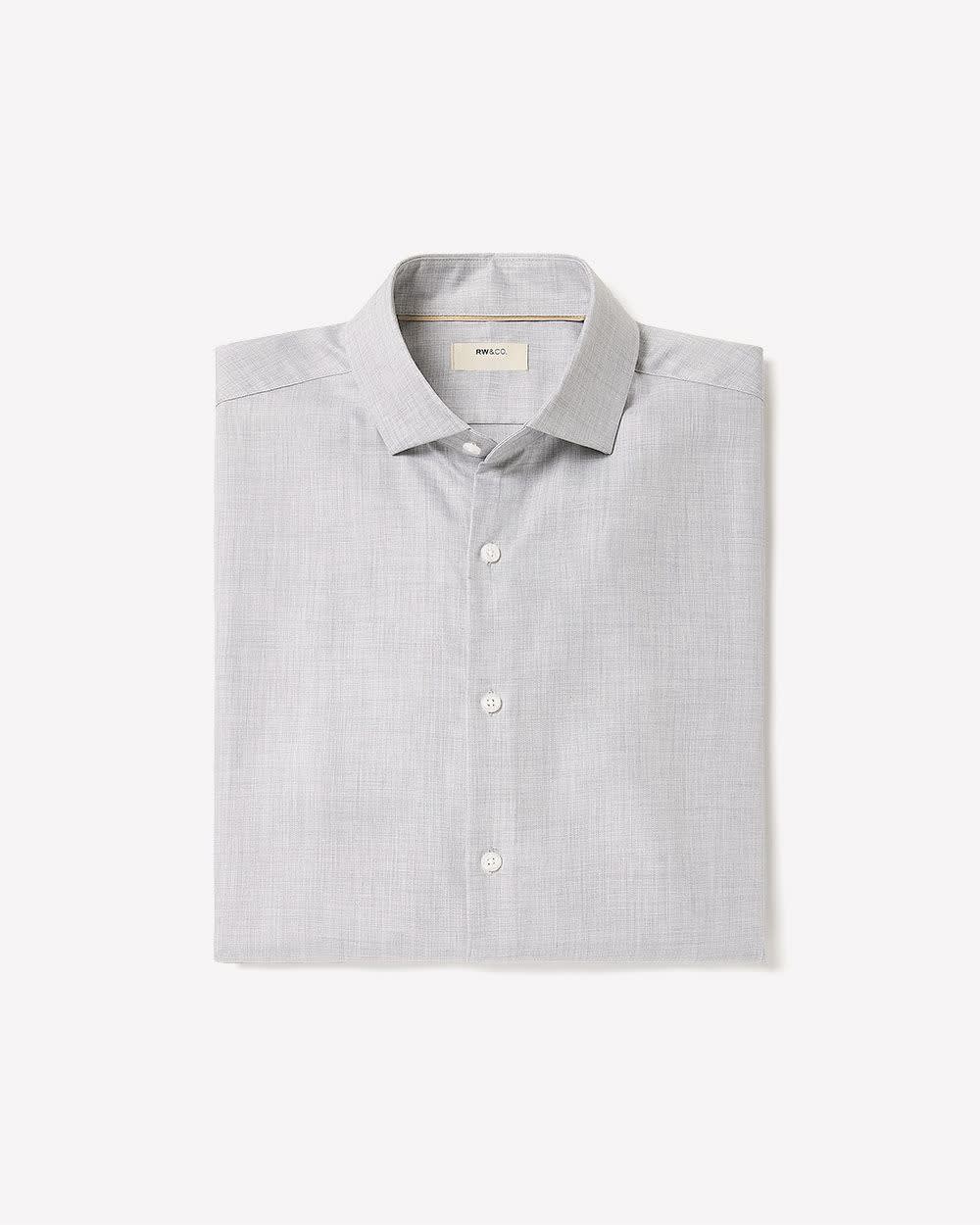 Chemise Habillée en Lyocell Chiné à Coupe Ajustée