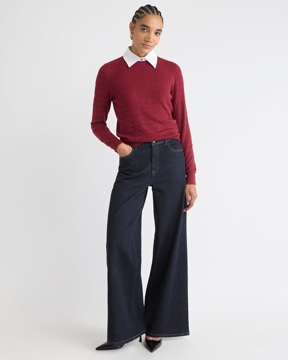 Pull manches longues à col roulé rose fonce femme | Morgan Pull manches longues à col roulé rose fonce femme | Morgan