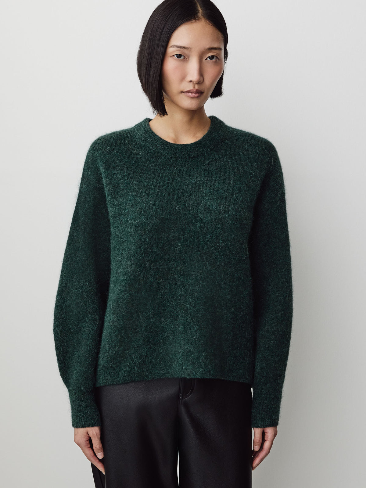 Wool-Blend Long-Sleeve Crew-Neck Sweater