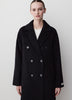 Relaxed-Fit Wool-Blend Double-Breasted Coat