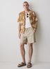 Linen-Blend Shorts with Elastic Waistband
