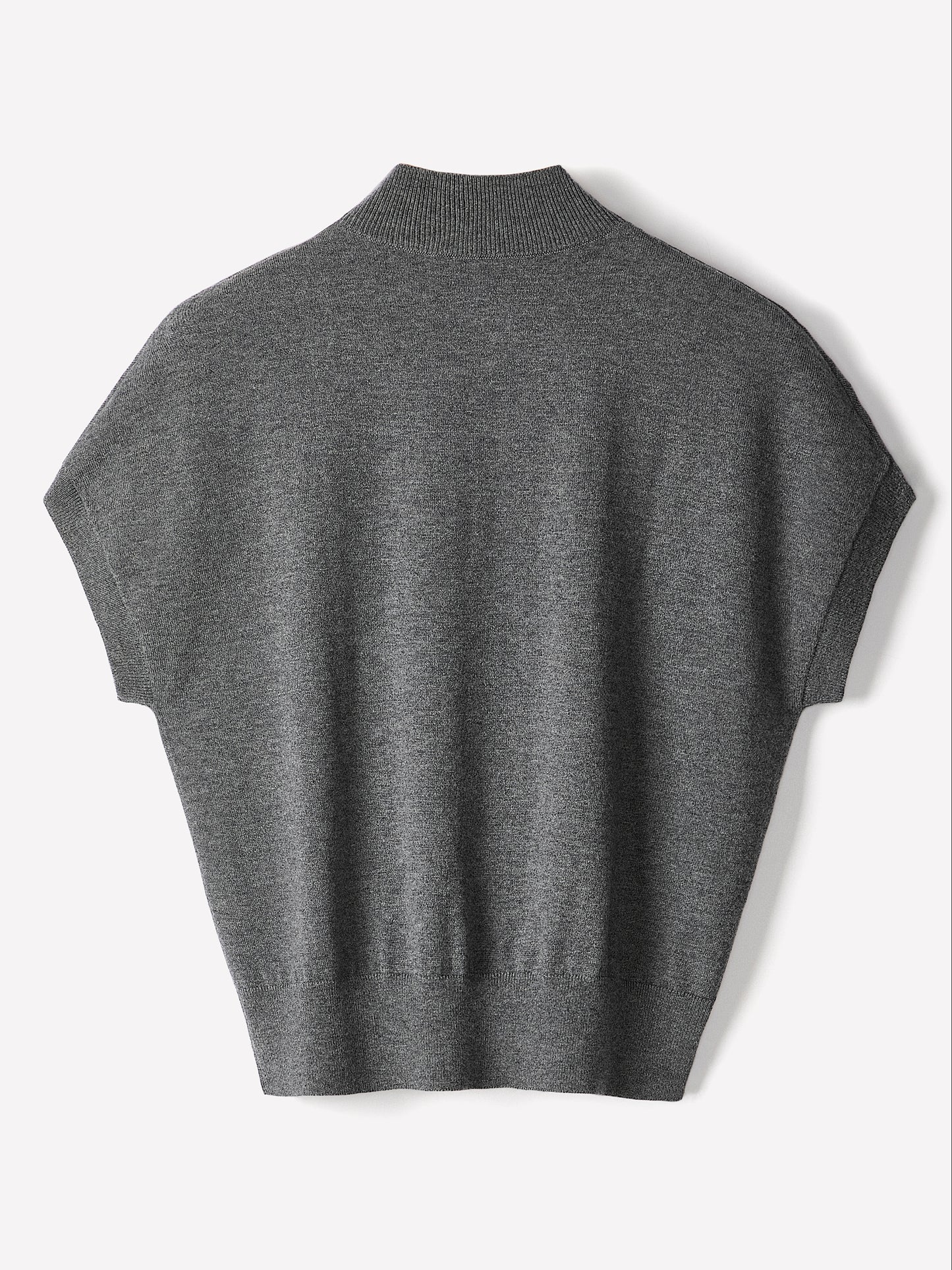 Knit Sweater Extra Fine Merino Wool Mock Neck