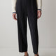 Black High-Rise Tapered-Leg Wool-Blend Pant