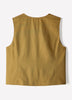 Linen-Blend Sleeveless Vest
