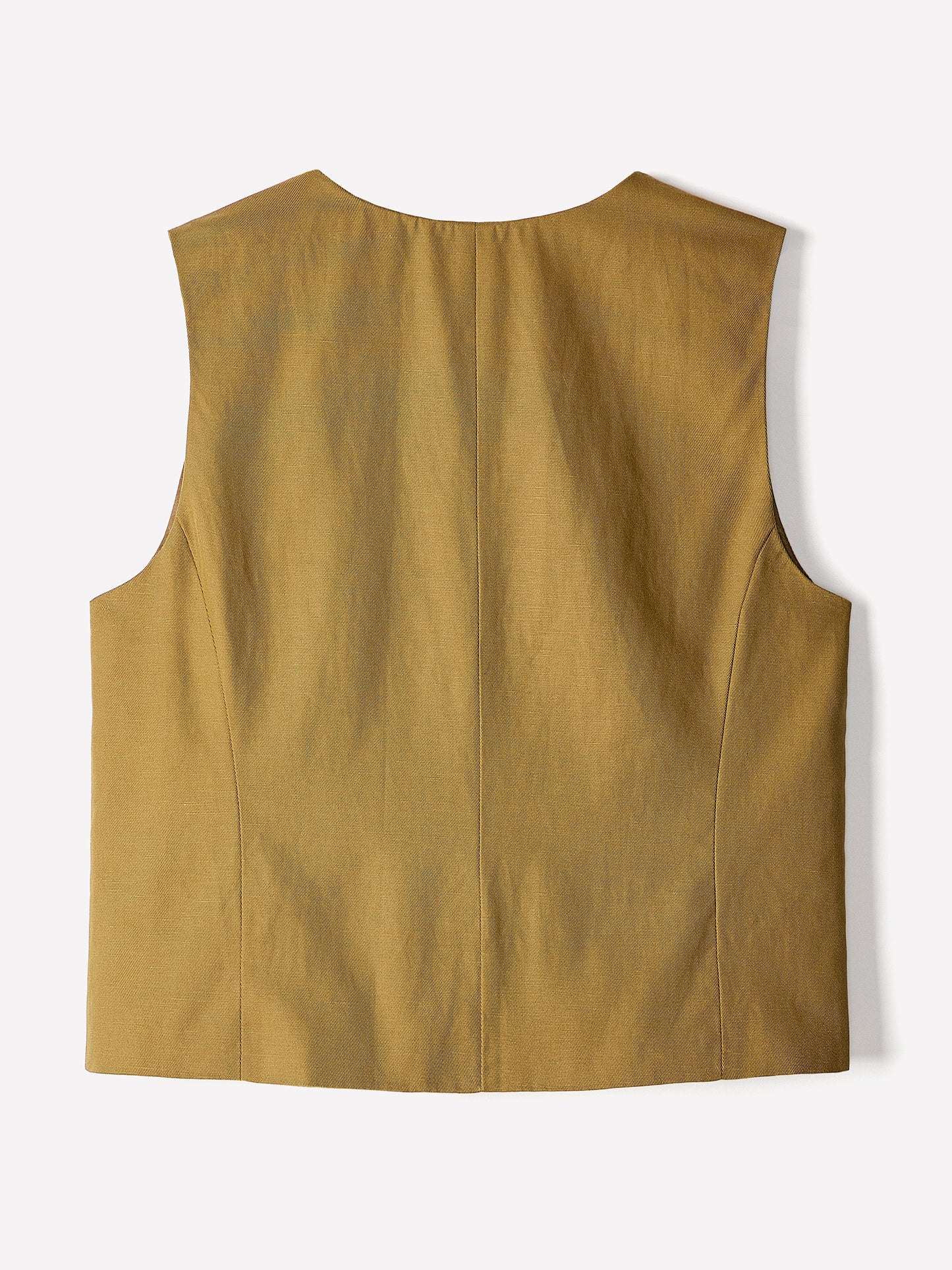 Linen-Blend Sleeveless Vest