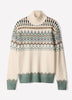 Knit Fairisle High Mock Sweater