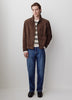 Men's Knit Stripe Crewneck Sweater Cotton Blend