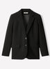 Relaxed-Fit Two-Button Twill Blazer
