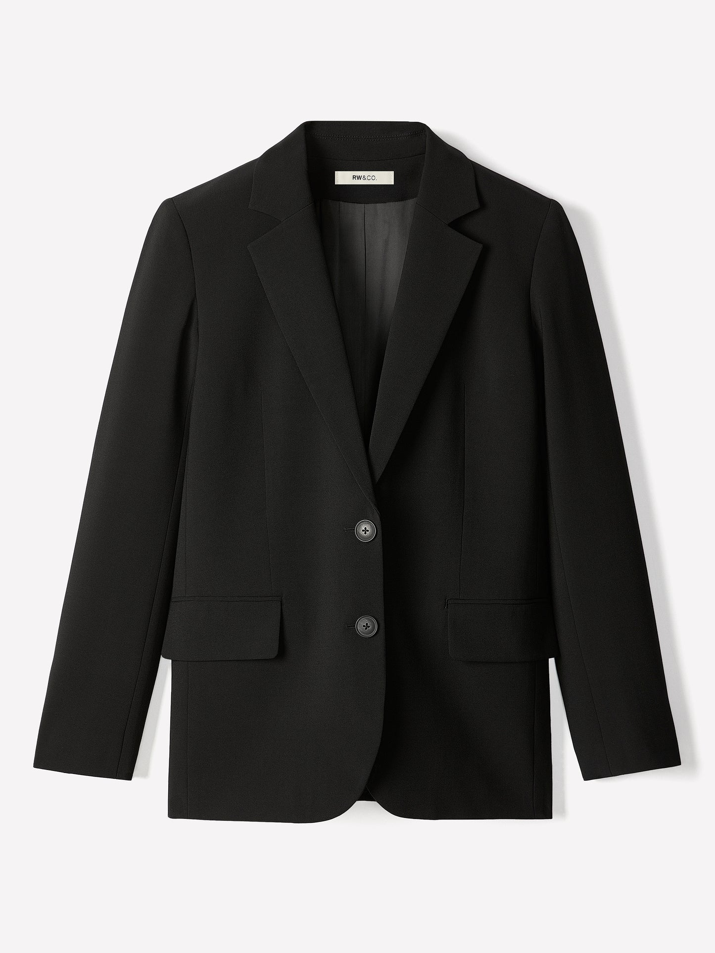 Relaxed-Fit Two-Button Twill Blazer