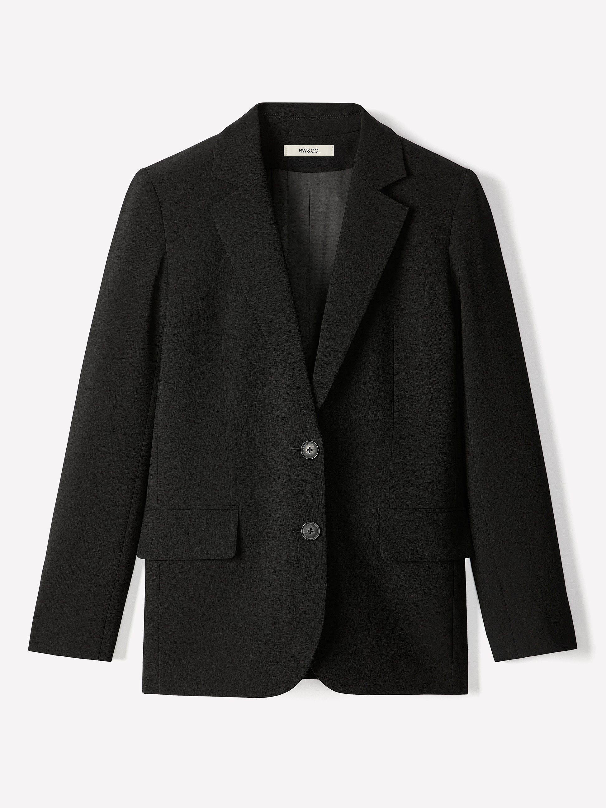 Relaxed-Fit Two-Button Twill Blazer