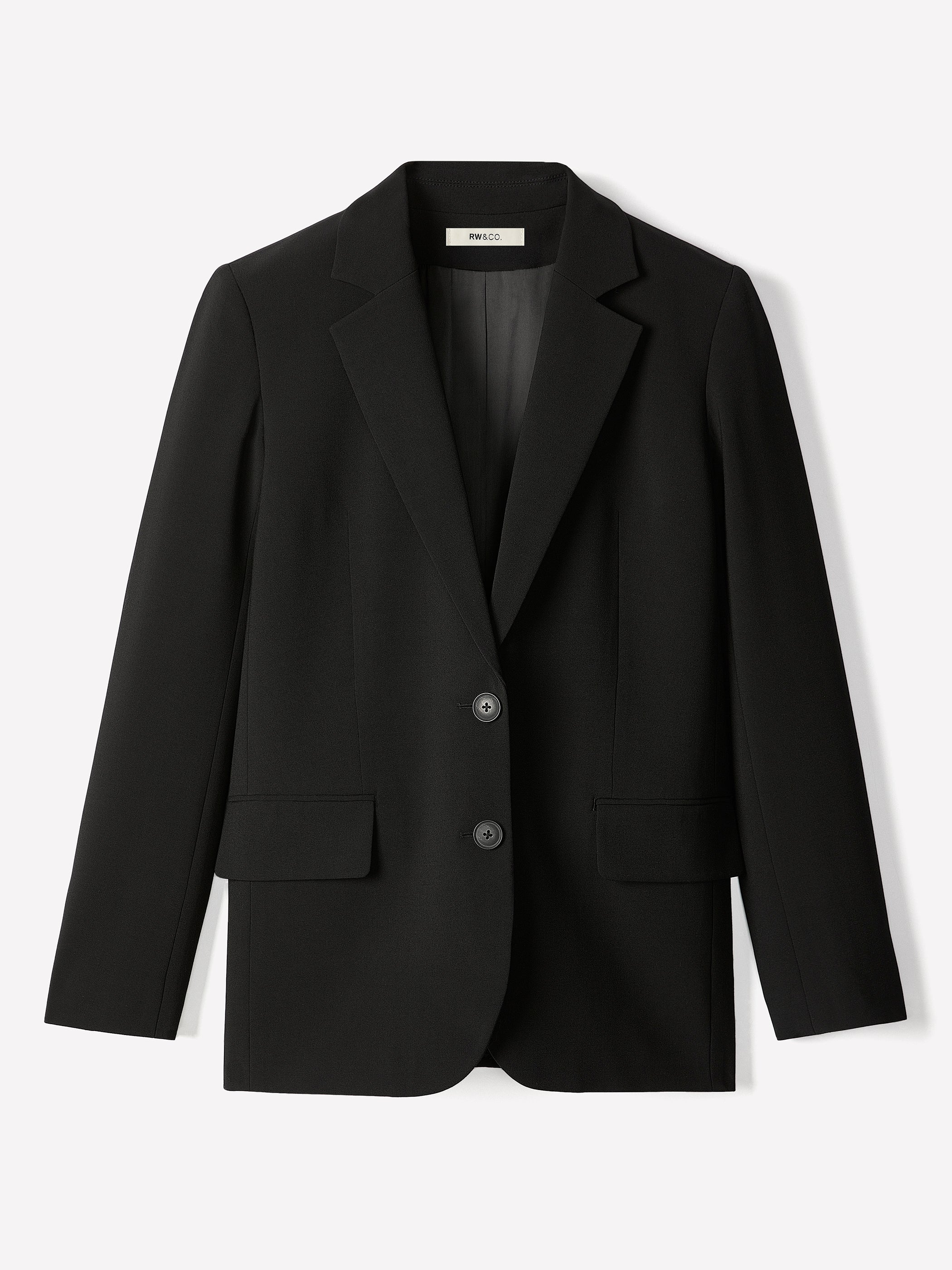 Relaxed-Fit Two-Button Twill Blazer