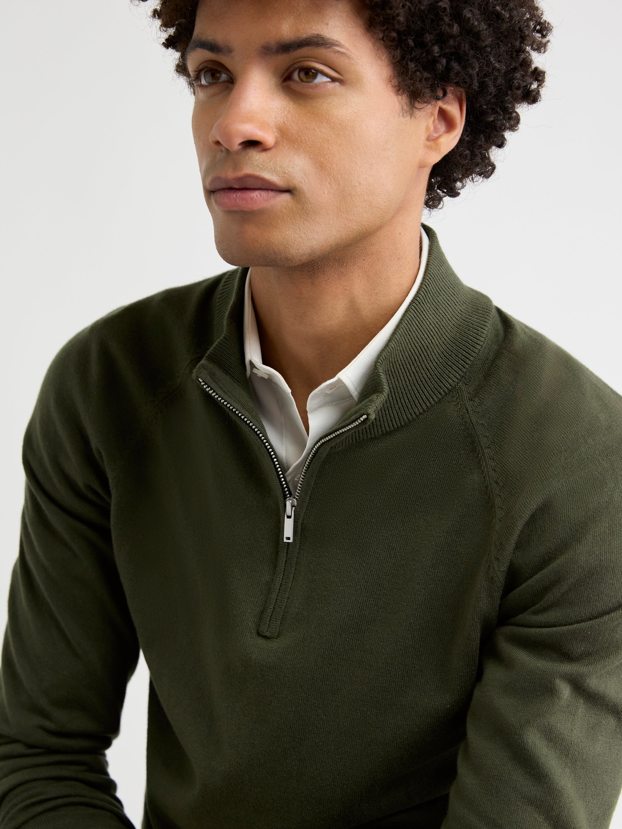 Long-Sleeve Half-Zip Mock-Neck Sweater | RW&CO.